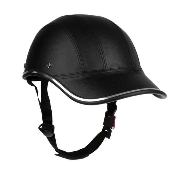

motorcycle cycling half open face helmet baseball cap foam padded pu hat visor safety helmet for outdoor sport climbing baseball