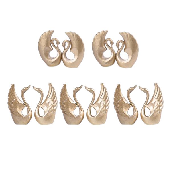 

10 pieces swan cygnus lake model statue figurine crafts ornament