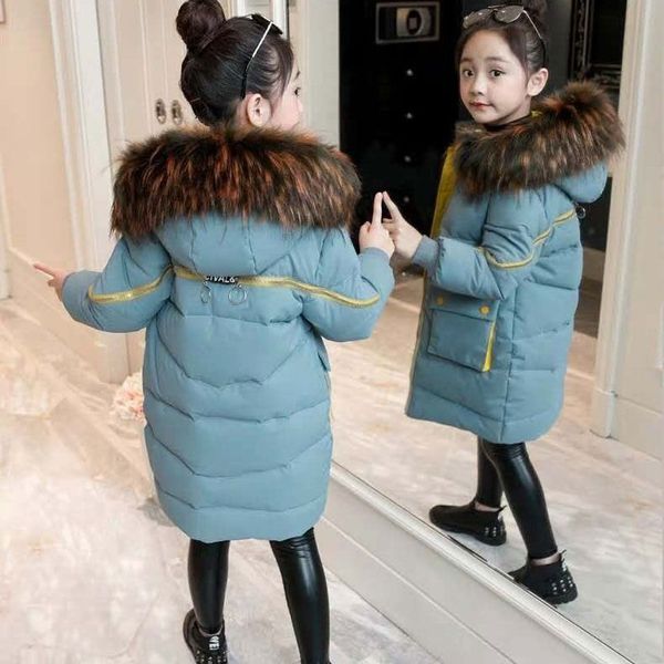 

девушки куртки новый хлопок зимних девочек пальто с капюшоном теплый держите куртку для милых младенца детская одежда детская одежда 4-12 y, Blue;gray