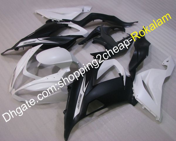 ABS Cowlings do corpo para Kawasaki ZX-6R 2013-2018 ZX 6R 636 ZX636 ZX-636 13 14 15 16 18 ZX6R Branco Preto Autorbike Fairing (moldagem por injeção)