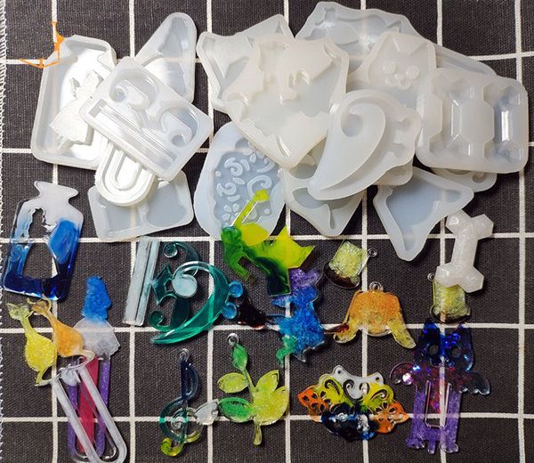 

transparent silicone mould resin decorative craft diy cat itch musical note sapling shape type epoxy resin molds for jewelry