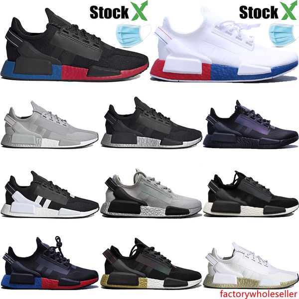 

masks new nomad r1 v2 japan running shoes mens iridescent triple black white metallic gold fashion luxury designer women sneakers