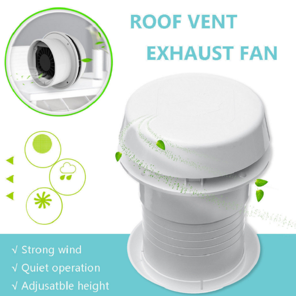 

12v white yacht rv ceiling ventilation exhaust fan blower 200cfm strong wind