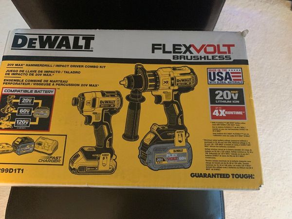 

Dewalt dck299d1t1 20v max hammerdrill impact driver combo kit new in box