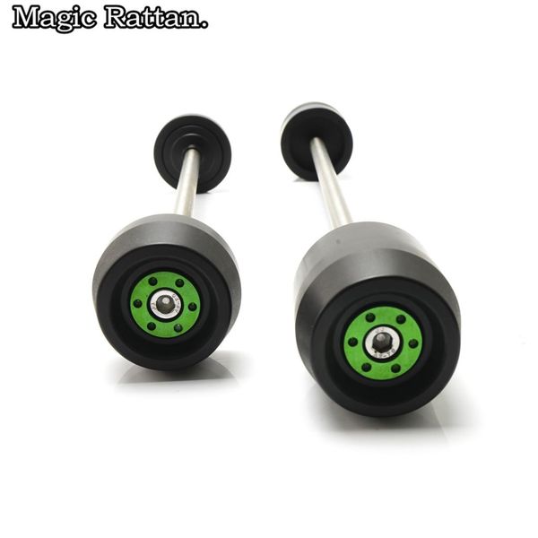 

for zx-6r zx6r 2009-2018 ninja636 2013-2018 motorcycle front & rear cnc wheel axle fork crash protector sliders
