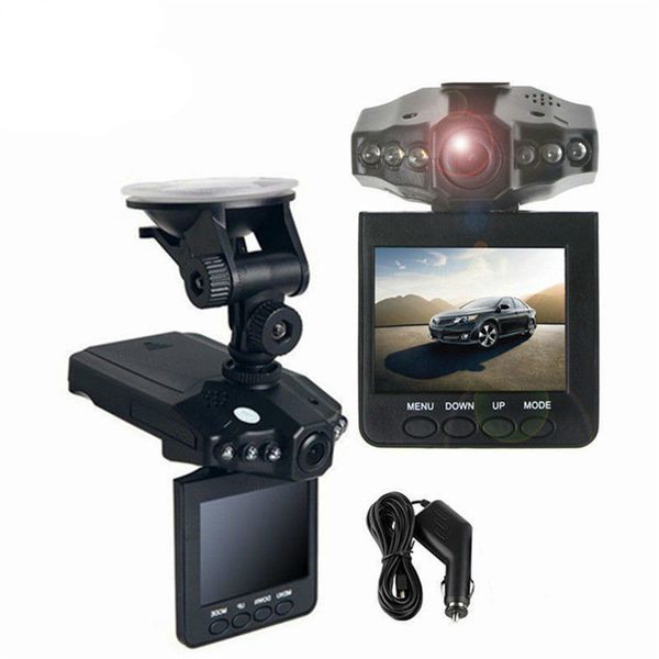 

black 2.4 inch night vision car camera dvr 270 degrees whirl dash cam led ir light vehicle road dash video recorder fhd 720p car dvr