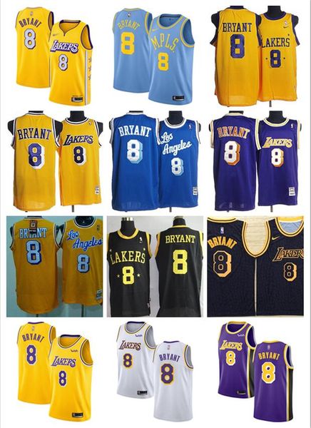 

custom mens womens youth los angeles lakers 8 kobe bryant purple basketball swingman statement edition jersey, Black