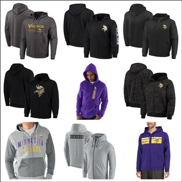 

2019 style minnesota men vikings g-iii sports by carl banks discovery sherpa full-zip jacket majestic touchback full-zip hoodie - olive, Blue;black