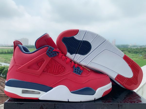 

2020 new jumpman 4 4s se fiba gym red bred pure money men kids basketball shoes white cement fire red pale citron sneakers, Black