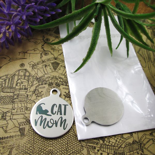

40pcs--"cat mom"stainless steel charms more style for choosing diy charms pendants for necklace, Bronze;silver