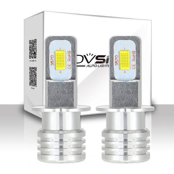

novsight h3 1800lm car led fog lights play and plug white auto driving fog lamps bulbs