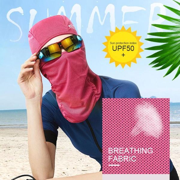 

ice silk sunscreen hoods for men riding cool seamless mask multifunctional sports anti-fall magic headscarves women scarf, Black