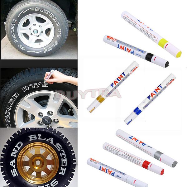 

universal waterproof permanent tyre tire tread rubber paint marker pen white car motorcycle 1pc