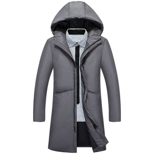 

2019 warm men down jacket loose winter coat mens casual outwear thicken long jackets clothing quality coats, Black