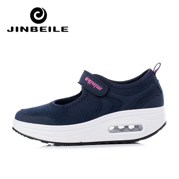 

outdoor sport sneakers slimming shoes hollow out women 4.5 cm wedges swing shoes walking fitness lady lose weight shake