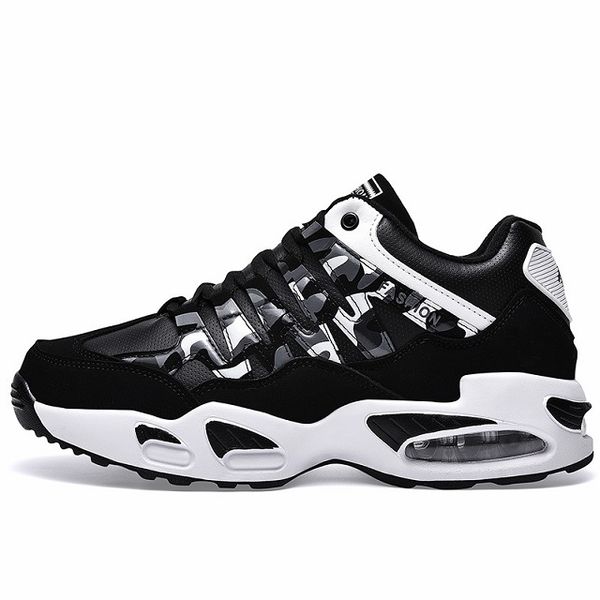 

men's casual shoes autumn and winter new fashion sports running wear-resistant air cushion shock absorption couple sports shoes wholesa, Black