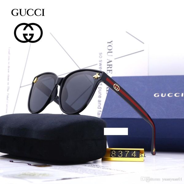 

summer style italy brand little bee sunglasses half frame women men brand designer uv protection sun glasses clear lens and coating lens sun, White;black