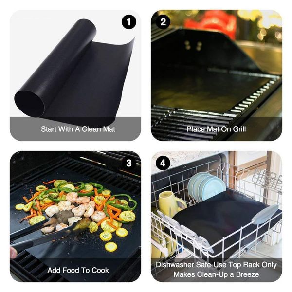 

многоразовый антипригарным bbq grill мат pad противень сетки портативный открытый пикник cooking наборы для барбекю мат инструмент