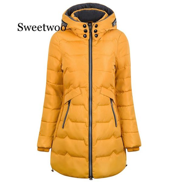 

2020 thicken plus size 6xl 7xl cotton long coat winter jacket parka women thick slim long warm hooded padded parkas female, Black
