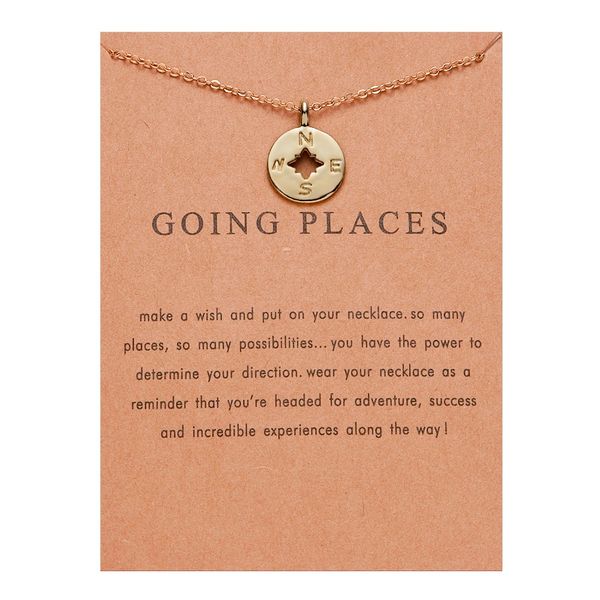 

fashion jewelry going places, flat compass necklace for women gold color compass pendant necklace minimalist clavicle chains, Silver