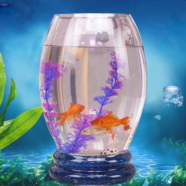 

transparent glass aquaponic fish tank aquarium bowl deskdecoration
