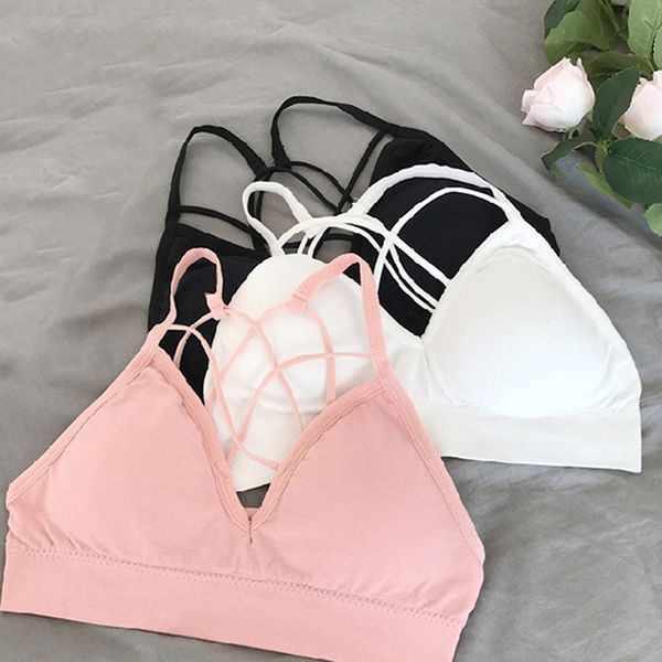 

sleeveless halter crop summer hollow out tank women's casual fashion solid color tank, White