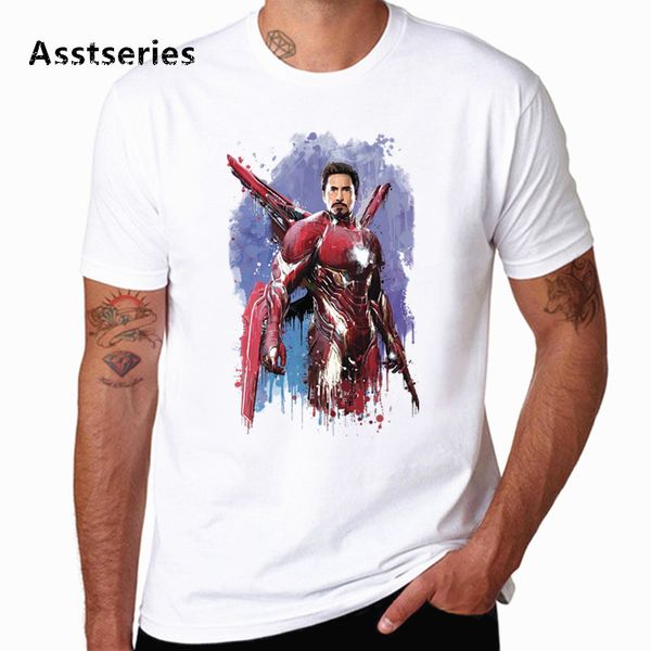 

endgame iron men marvel thanos captain american print men t shirt white tshirt harajuku streetwear clothes hcp4573, White;black