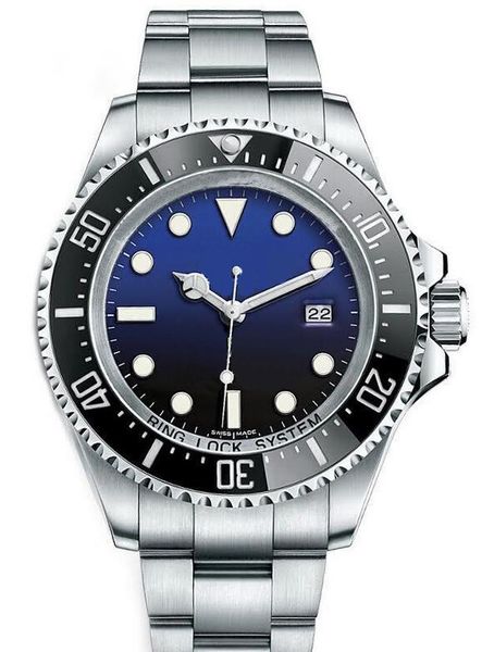 

new mens watch wristwatch ceramic bezel original clasp sapphire glass stainless steel d-blue seadweller limited 116660, Slivery;brown