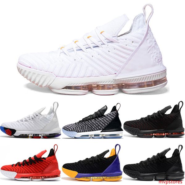 

og mens 16 16s basketball shoes classic triple black white fresh bred lakers 1 thru 5 oreo lakers sports trainers sneakers