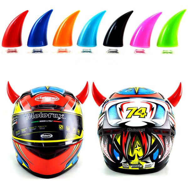 

fashion punk style motorcycle helmet devil's horn motocross full face off road capacete decoration