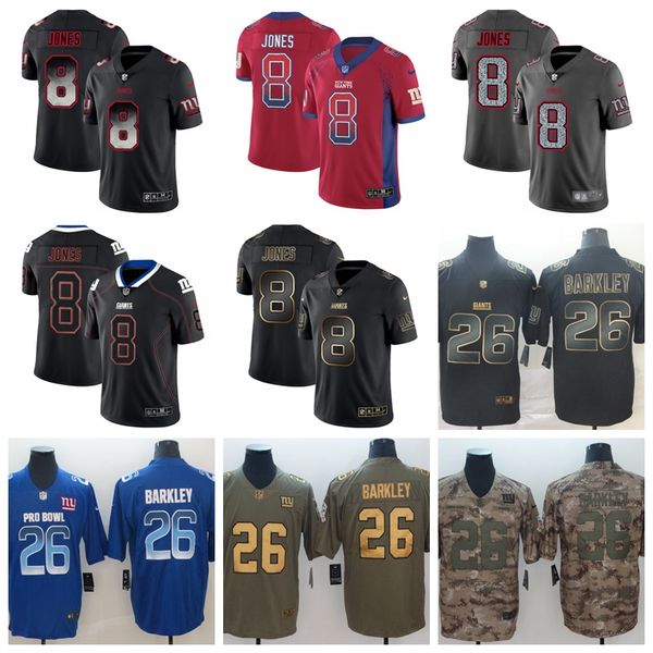 

men's style new york giants 26 saquonn barkley 8 daniel jones american football nfl jerseys 11, Black;red