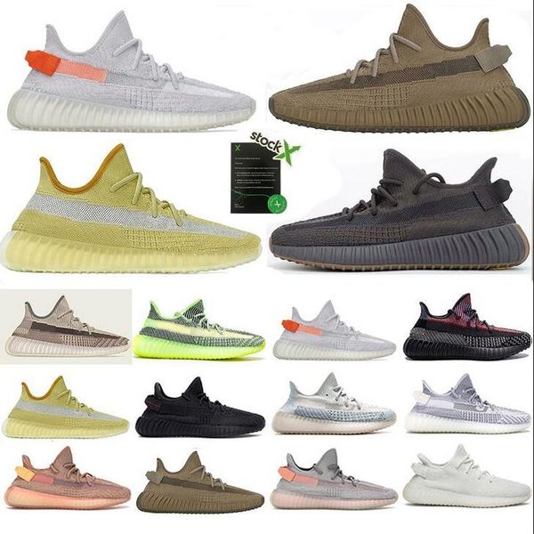 

designer shoes tail light running sneaker women men zebra v2 yecheil marsh kanye west full reflective flax cinder earth scarpe shoe