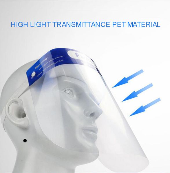 

Безопасность Faceshield Прозрачная анфас крышка Защитная пленка Инструмент противотуманным Премиум ПЭТ Материал Face Shield