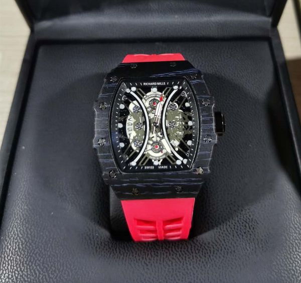 

rm men's watch luxury watch black colored silicone strap fashion designer watch sport quartz analog clock relogio masculino yu, Slivery;brown