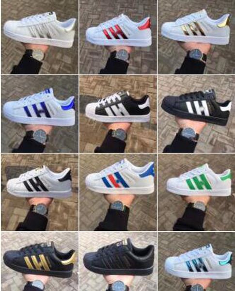 

2020 spring and autumn fashion new brand men women superstar super shoes golden size 36-44 skateboarding shoes flat shoes xmas gift, Black