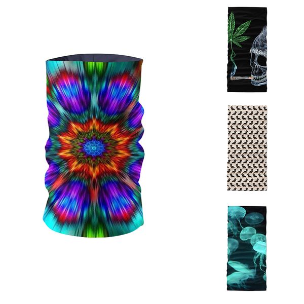 

new magic sports cycing bandana 3d printed funny abstract pattern microfiber seamless tubular dust-proof head scarf, Blue;gray