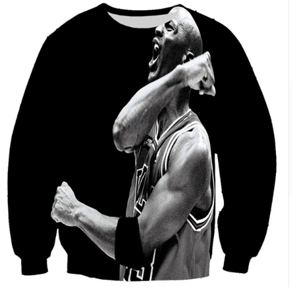 

new fashion sweatshirt hoodies men women 3d print famous star shouting style 3d streetwear sleeve tracksuit pullover clothing b103, Black