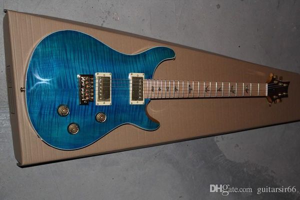 

wholesale new arrival birds inlay fingerboard agate blue aged vos electric guitar
