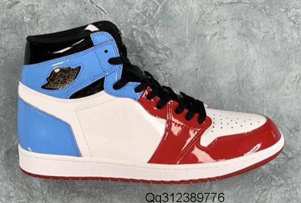 

new 1 high og fearless chicago red white unc blue basketball shoes men women 1s fearless sports sneakers with box