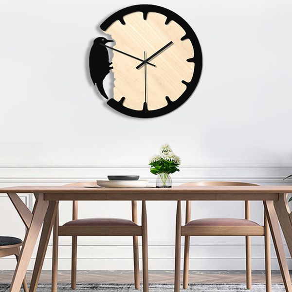 

wall clock woodpecker decoration acrylic european style for home bedroom office mu