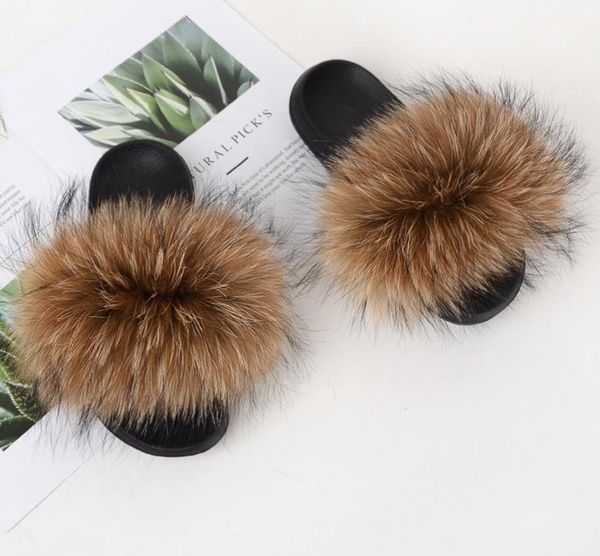 

2019 обувь мех тапочки слайды real fox hair пушистые fuffly тапочка шлепанцы сандалии ползунки drag сандал летняя обувь женщины 112, Black
