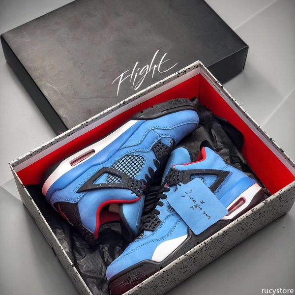 

высокое качество 4s iv 4 travis scot 3084-406 houston oiler cactus jack мужская баскетбольная обувь с размером 8-13 спортивные кроссовки