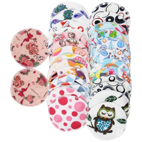 

2pcs reusable breast pads nursing mummy washable anti overflow breast pads soft maternity bra baby breastfeeding accessories, White