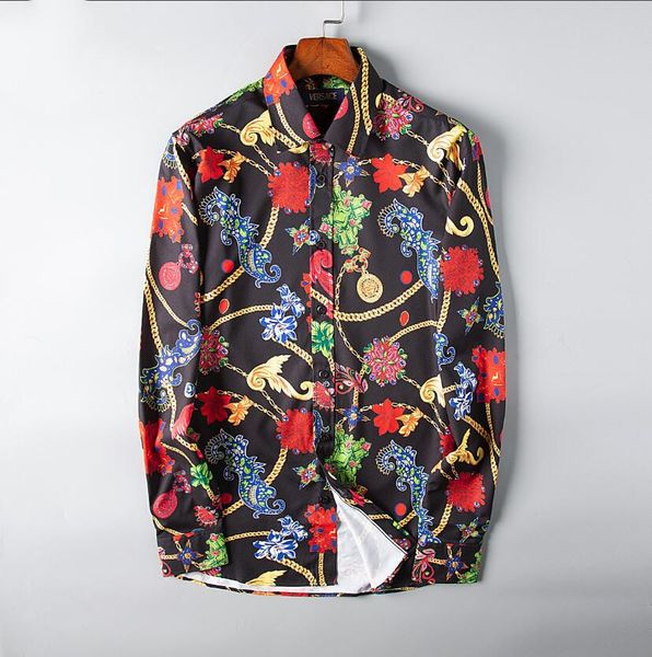 

2019 бренд мужской бизнес повседневная рубашка мужчины с длинным рукавом в полоску