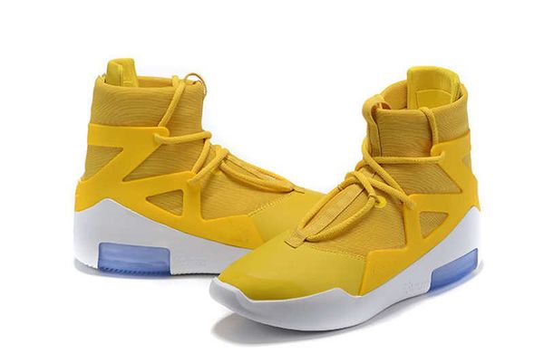 

2019 original air fear of god 1 amarillo yellow fog man ba ketball hoe authentic port neaker air zoom with box ar4237 700