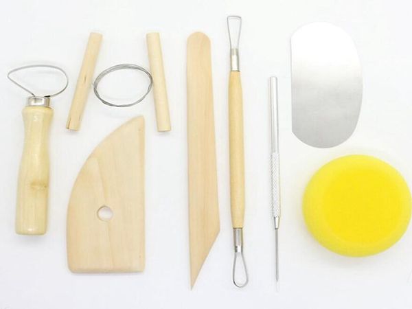 

reusable home handwork clay sculpture ceramics molding drawing tools 8pcs/set diy pottery tool kit