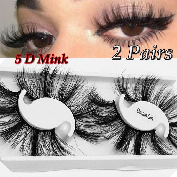 

1/2pairs 25mm natural lashes 5d mink hair false eyelashes professional dramtic long lash handmade wispies fluffy eyelashes