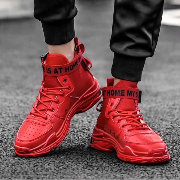 

autumn winter high sport shoes men outdoor sneakers ankle boots add wool warm training shoes
