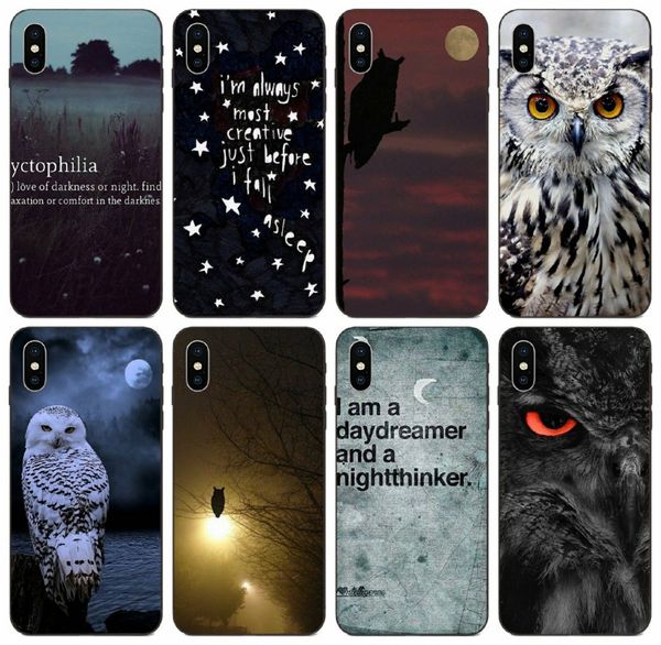 

tongtrade] night owl чехол для iphone 11 pro max x xs xr 8 7 6s 5 plus galaxy s2 s3 s4 s5 mini huawei mate 30 lite lg питания x 2 мода