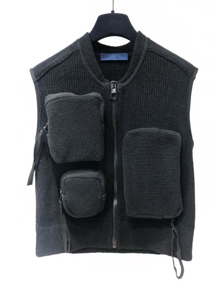 

20ss version popular fancy vest man and woman casual fashion vest, Black